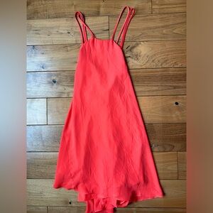 Peach summer flowy dress